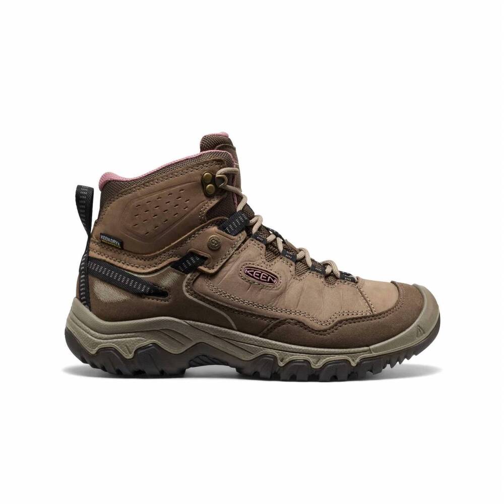 NEW KEEN women's targhee iv mid wp boot in brindle/nostalgia rose